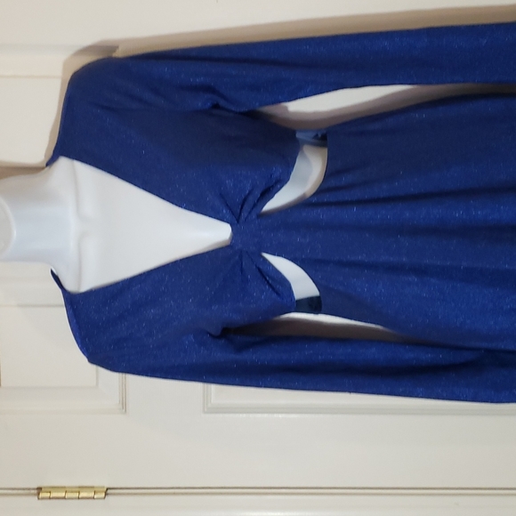 Wild Fable bodicon sparkly Blue Long Sleeve Dress - Picture 2 of 8